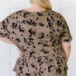 Plus Size Printed Babydoll Top