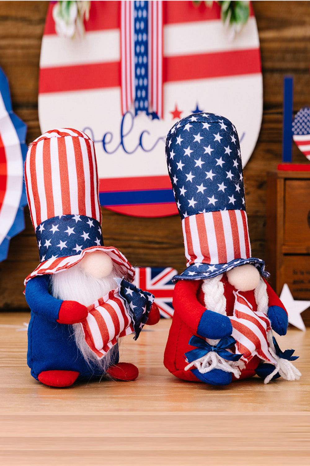 2-Piece Independence Day Decor Gnomes