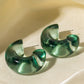 Resin C-Hoop Earrings