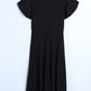 Flutter Sleeve Surplice Midi Dress