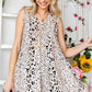 Leopard V-Neck Frill Trim Tank