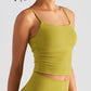 Gathered Detail Cropped Sports Cami