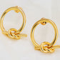 18K Gold-Plated Tied Hoop Earrings