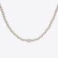 Inlaid Zircon Beaded Stainless Steel Necklace