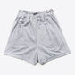 Buttoned Drawstring Waist Cuffed Shorts