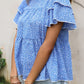 Ditsy Floral Layered Flutter Sleeve Blouse