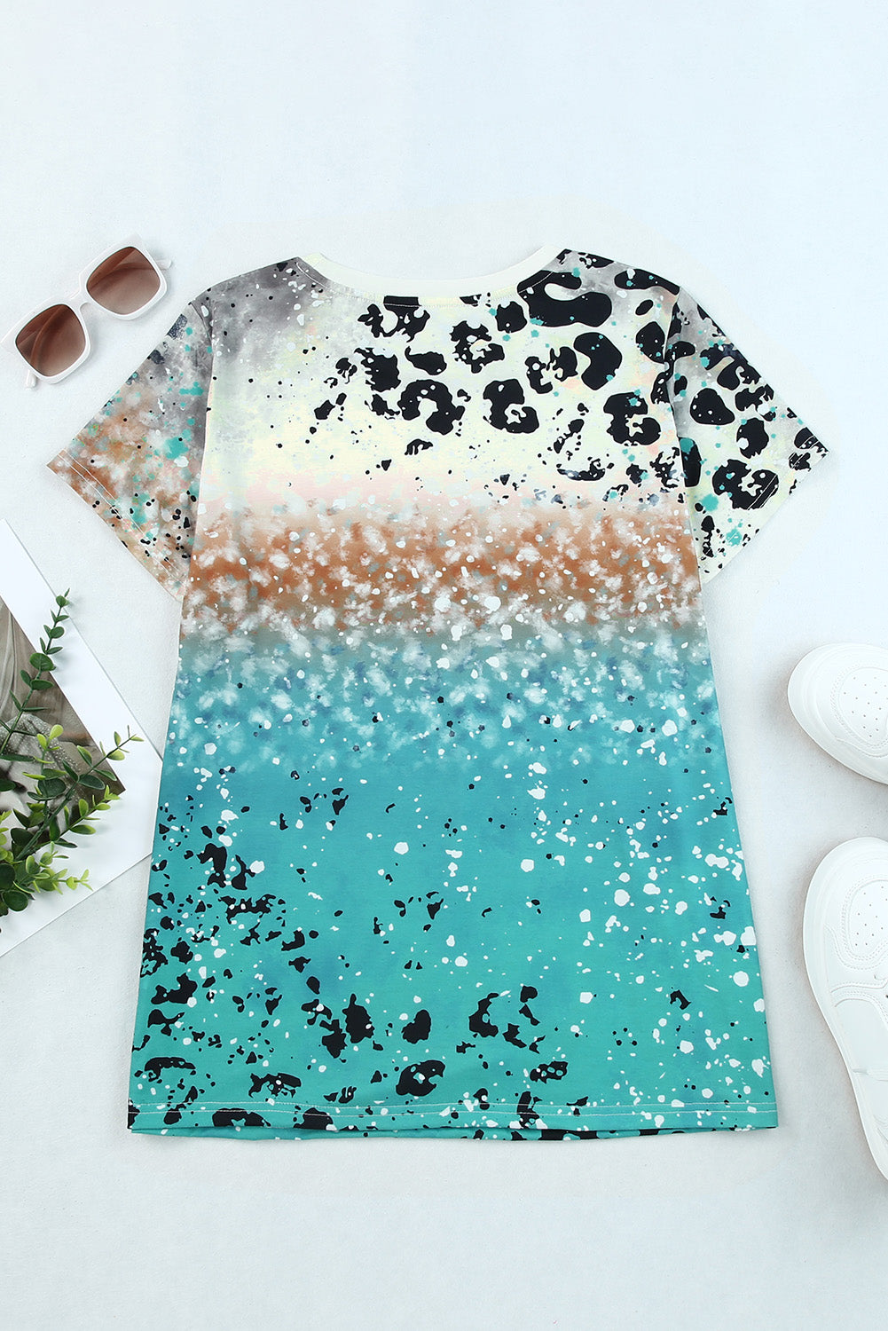 Tie-Dye Leopard Short Sleeve Tee