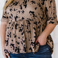Plus Size Printed Babydoll Top