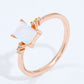 Rectangle Natural Moonstone Ring