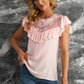 Lace Ruffled Short Sleeve T-Shirt