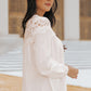 Round Neck Spliced Lace Blouse