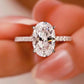 Platinum-Plated Side Stone 2 Carat Moissanite Ring