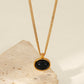 Natural Stone Geometric Pendant Necklace