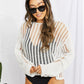 Long Sleeve Round Neck Openwork Cover-Up