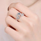 925 Sterling Silver Rose-Shaped Moissanite Ring