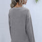 Lace-Up V-Neck Ribbed Top