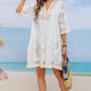 Tassel Spliced Lace Cover Up