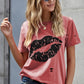 Leopard Lip Distressed T-Shirt