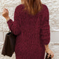 Fuzzy Popcorn Knit Open Front Longline Cardigan