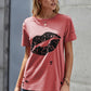 Leopard Lip Distressed T-Shirt