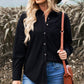 Corduroy Button-Up Pocket Shirt Jacket