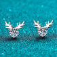925 Sterling Silver Reindeer-Shaped Moissanite Ring