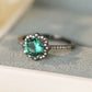 Natural Paraiba Blue Zircon Flower Shape Ring