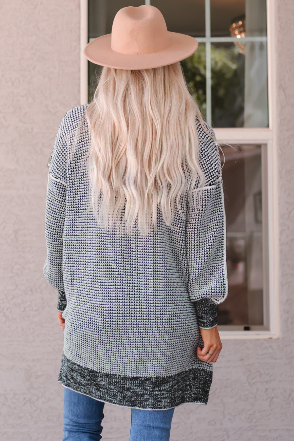 Heathered Open Front Longline Cardigan