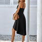 Spaghetti Strap Scoop Neck High-Low Dress
