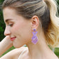 Random 2-Pair Heart and X-Shape Bead Dangle Earrings
