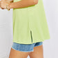 Blumin Apparel Chance of Sun Full Size Ribbed V-Neck Tank in Green