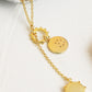 Zircon Sun and Moon Pendant Necklace