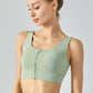 Breathable Zip-Up Sports Bra