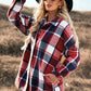 Plaid Dropped Shoulder Pocketed Shirt Jacket