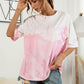 Tie-Dye Round Neck Tee Shirt