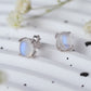 High Quality Natural Moonstone 925 Sterling Silver Stud Earrings
