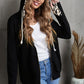 Zip Up Thumbhole Sleeve Hooded Jacket with Pockets