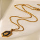 18K Gold Plated Snake Geometric Pendant Necklace