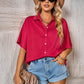 Button Front Dolman Sleeve Shirt