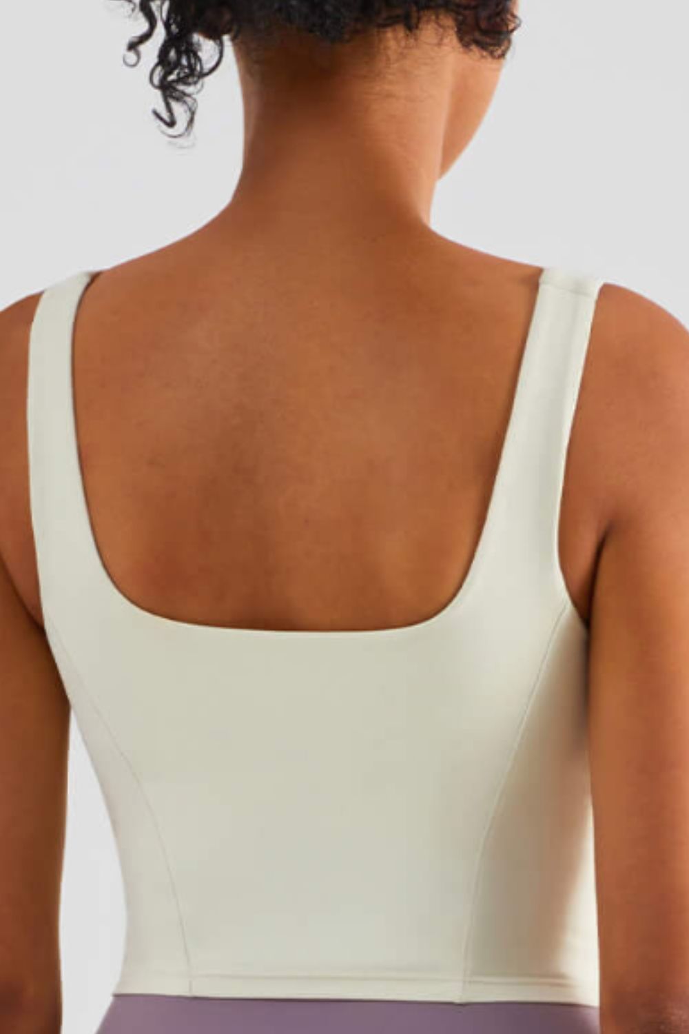 Square Neck Cropped Sports Tank