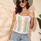 Striped Scalloped Trim Knit Tank