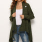 One-Button Tassel Tie Asymmetrical Hem Cardigan