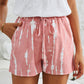 Tie-Dye Drawstring Waist Shorts with Pockets