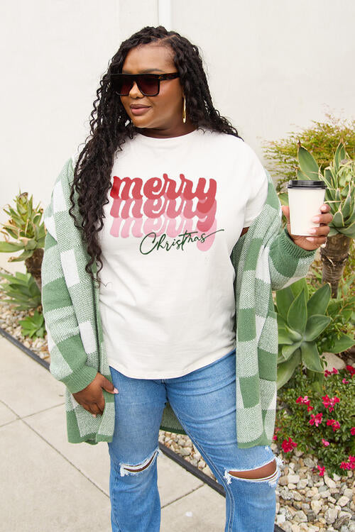 Simply Love Full Size MERRY CHRISTMAS Short Sleeve T-Shirt