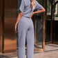 Full Size Tie Waist Straight Leg Jumpsuit