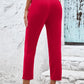 Straight Leg Cropped Pants with Pockets