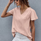 V-Neck Flutter Sleeve Blouse