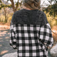 Plaid Notched Neck Top