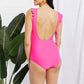 Marina West Swim Full Size Float On Ruffle Faux Wrap One-Piece in Pink