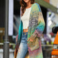 Gradient Button Down Duster Cardigan with Pockets